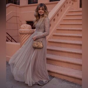 BHLDN x Needle & Thread Miramar Dress Nude